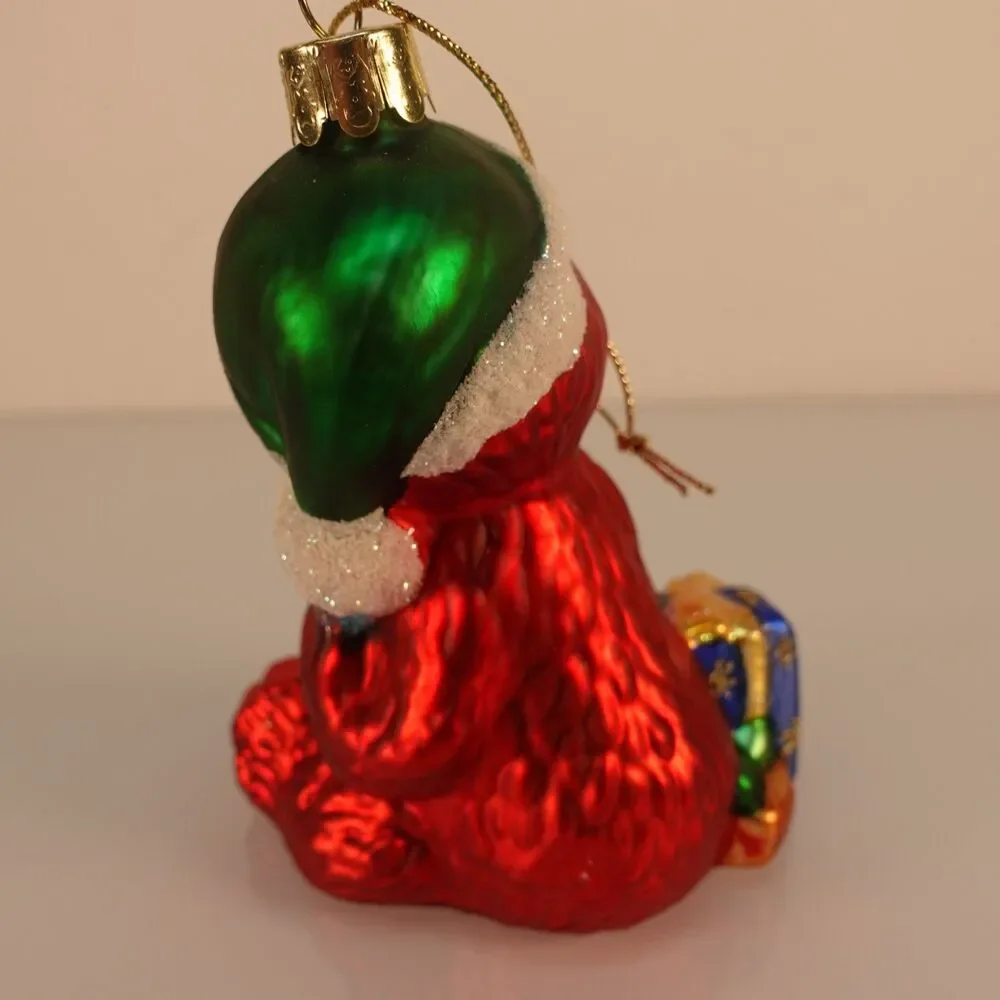 Kurt S. Adler Handmade Glass Ornament Elmo Sesame Street Christmas Hanging Red